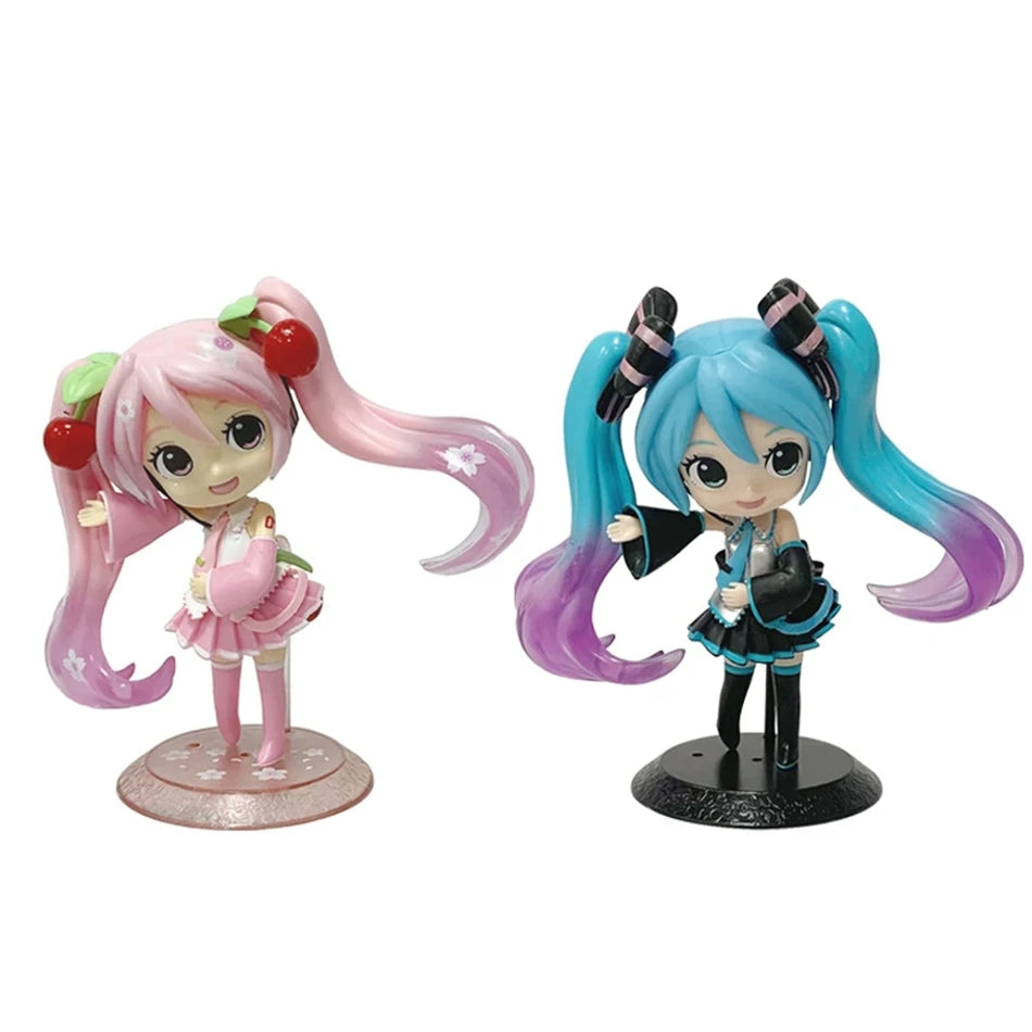 11-20CM Hatsune Miku X Cinnamoroll Figure Anime Collectible Models Decorative Decorations Children Birthday Christmas Kawaii Gif