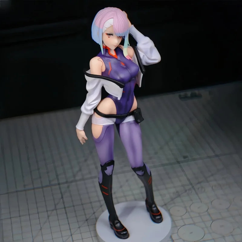 In Stock Animester Damanjiang Gee Original Cyberpunk Edgerunners Lucy Anime Figures Desktop Ornaments Model Collectible Toys Gif
