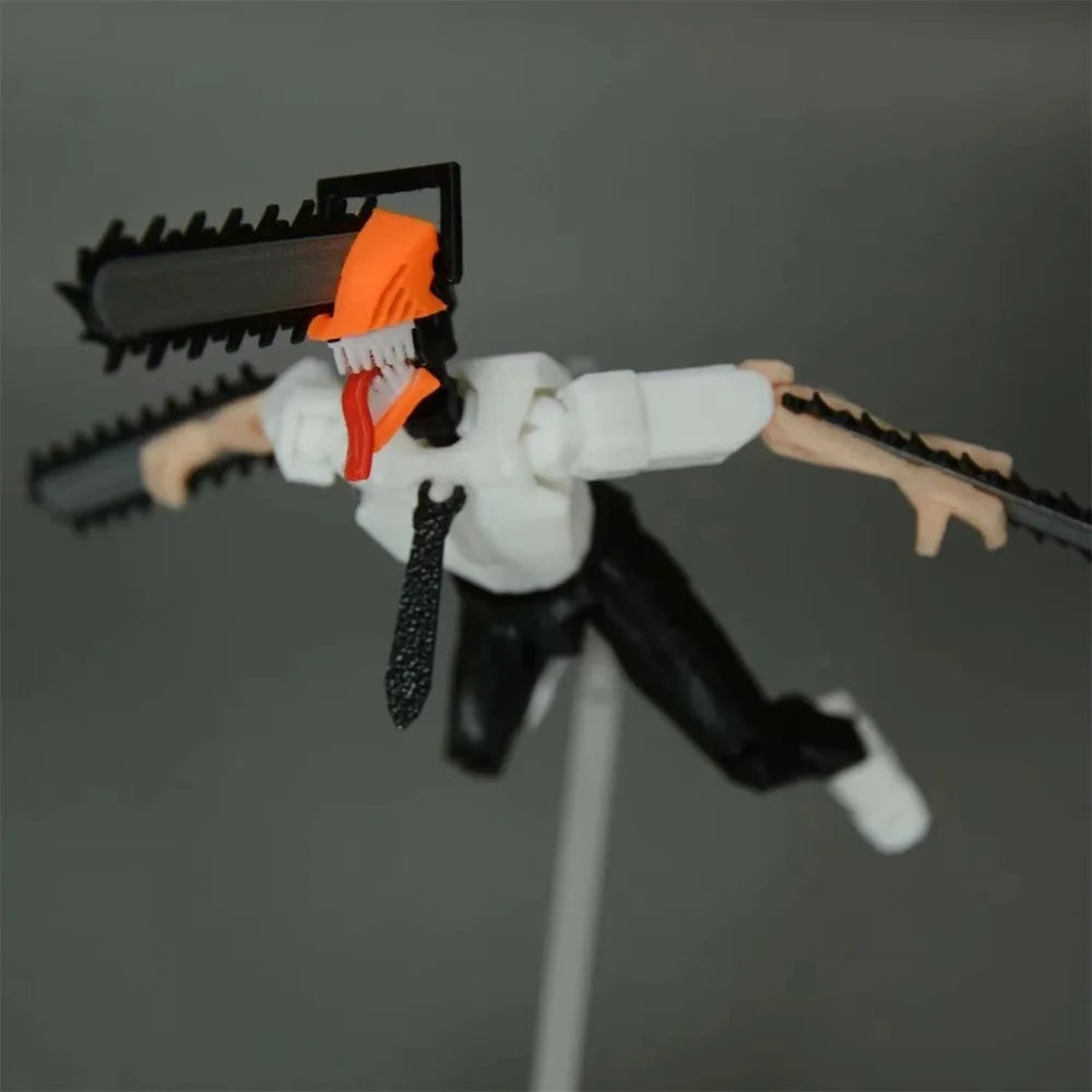 3D Printed Chainsaw Man Anime Multi-Jointed Shapeshift Character Toys Action Figures Mannequin Model Soldiers Ornaments Gifts