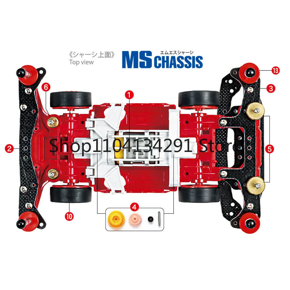 Original Tamiya 4WD Car 18662 MS Chassis MK3 with Upgrade Parts Requires Assembly Toy / Model / Collectible Birthday Gift
