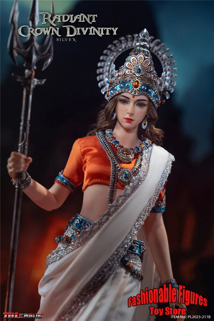 TBLeague 1/6 Female Soldier Sacred Parvati Goddess Radiant Crown Divinity Doll Full Set 12Inch Action Figure Body Toy