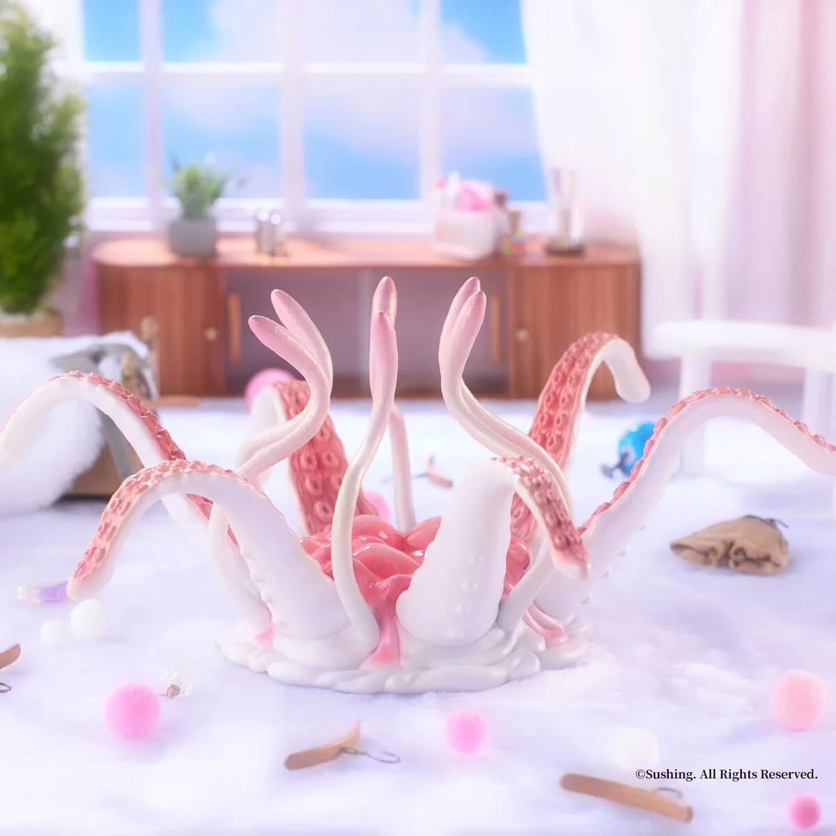 2025 New Stock Original Sushing 404 Movable Tentacle Platform Accessories And Movable 16CM Anime Figure Model Figurines Toys