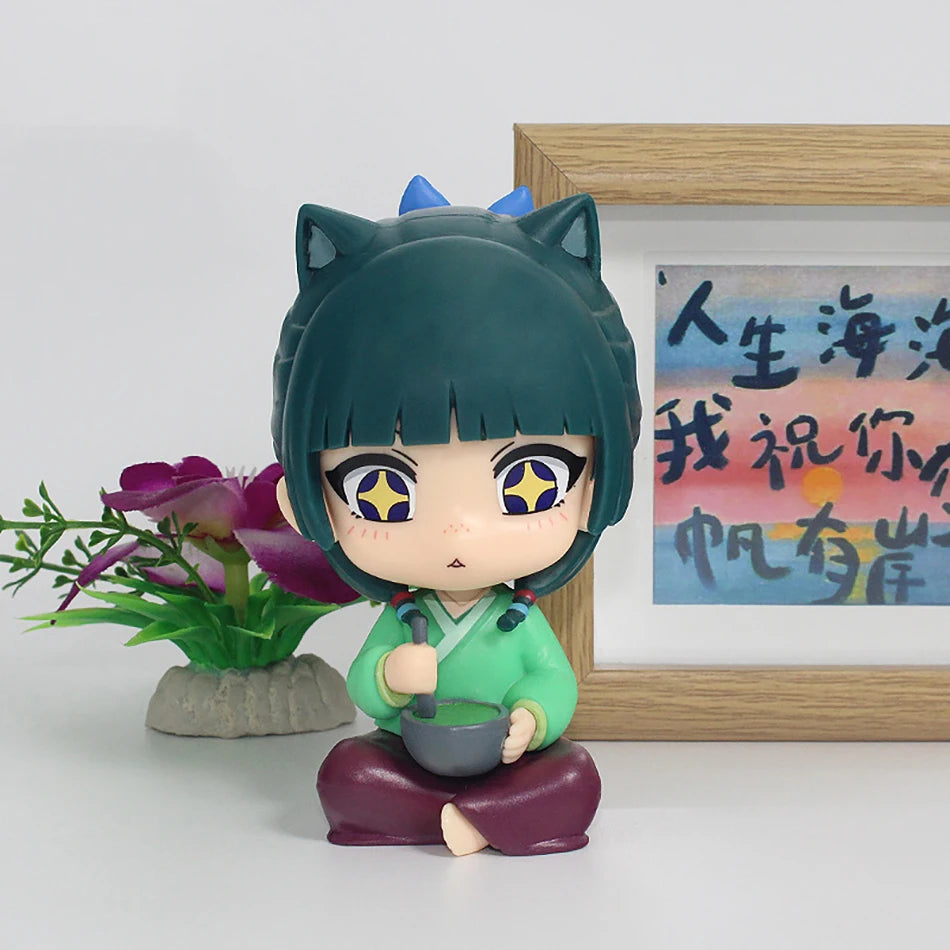 Q Version The Apothecary Diaries Maomao Jinshi Mini Figure Anime Periphery Sitting Toy Desktop Car Ornaments Model Toy Doll Gift