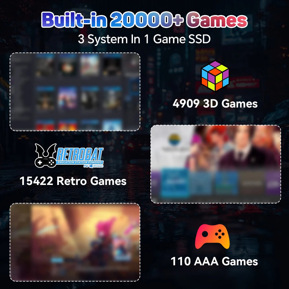 2TB Gaming Emulation Hard Drive With 20000 Retro/PC Games Launchbox Retrobat Playnite Gaming HDD For PS4/PS3/Switch/WIIU/N64/PS5