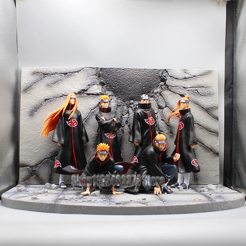 Anime Naruto Sechs Pfade des Schmerzes Figur Shippuden Statue GK NARUTO Modelle Schmerz Actionfigur Modell PVC Sammlerstück Ornament Spielzeug