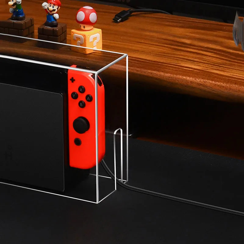 Display Box Host Dust Cover for Nintendo Switch NS Game Console Dock Protective Case Acrylic Hard Covers Switch Oled Accessories