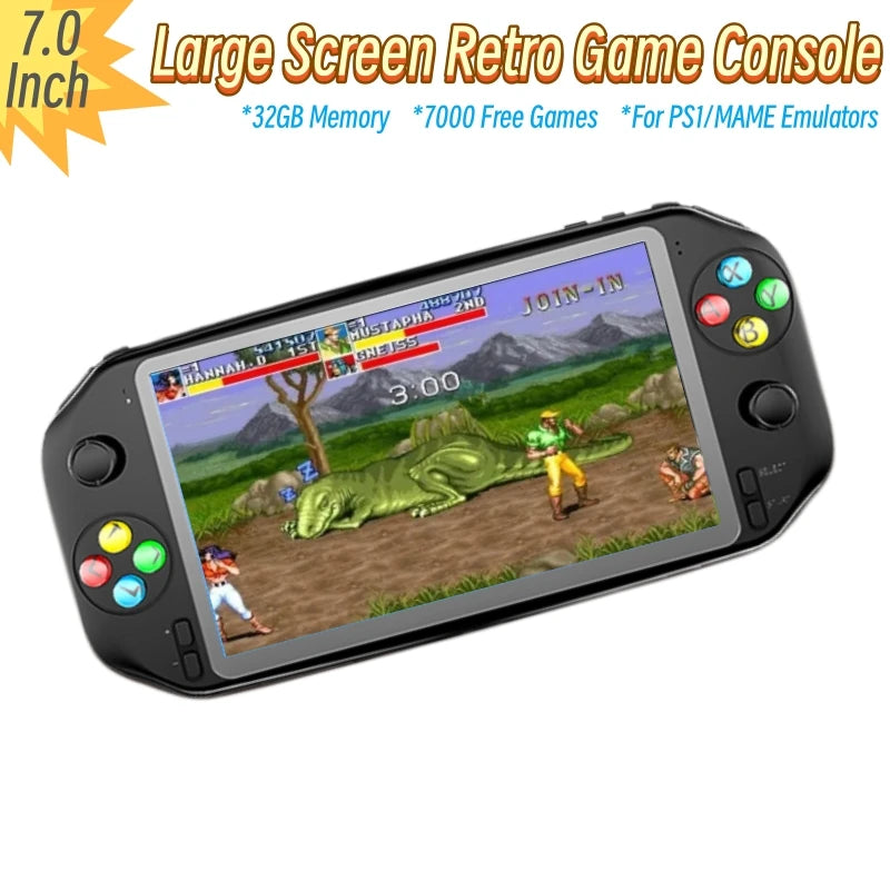 Portable Retro Game Console 7 inch HD Screen Arcade Video Gaming Console