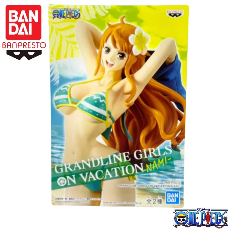 Auf Lager One Piece Nami Figuren Stehende Haltung Badeanzug Auto Ornamente Puppen Actionfiguren Sammlung Geschenke