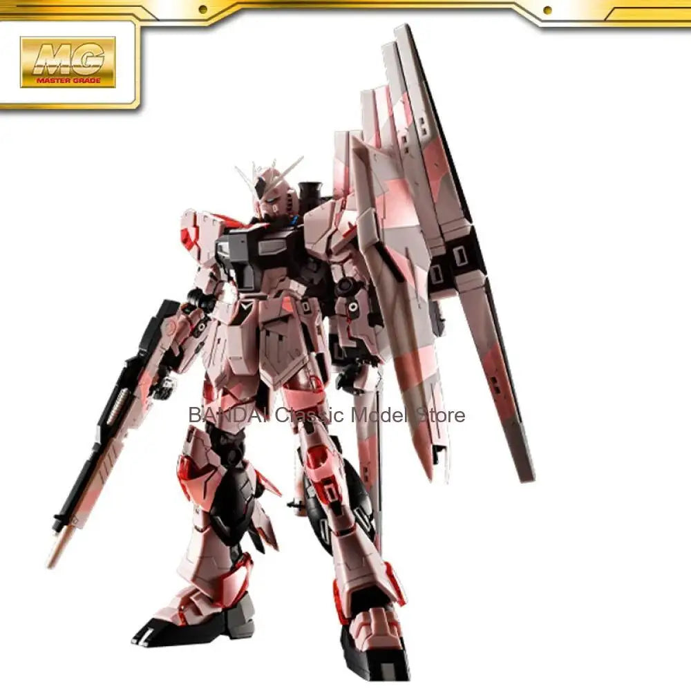 In Stock BANDAI China Limited MG 1/100  GUNDAM  CROSS CONTRAST COLORS / SUNRISE PINK  Anime Action Figures Assembly Model Toy