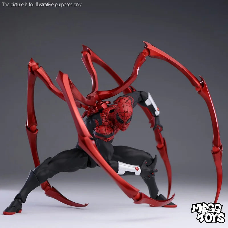 Mess Toys 16cm Ultimate Spider Man Articulat Action Figure Miles Morales Black Red Suit Model Collect Desktop Ornament Toy Gifts