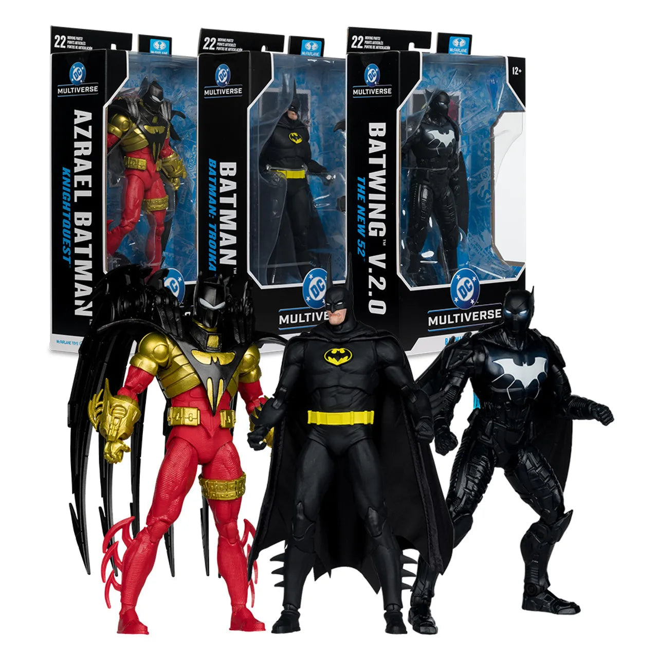 McFarlane Toys Azrael Batman Knightquest/Batwing/Green Yellow Batman/Batman Troika 7" Action Figures DC Multiverse Model