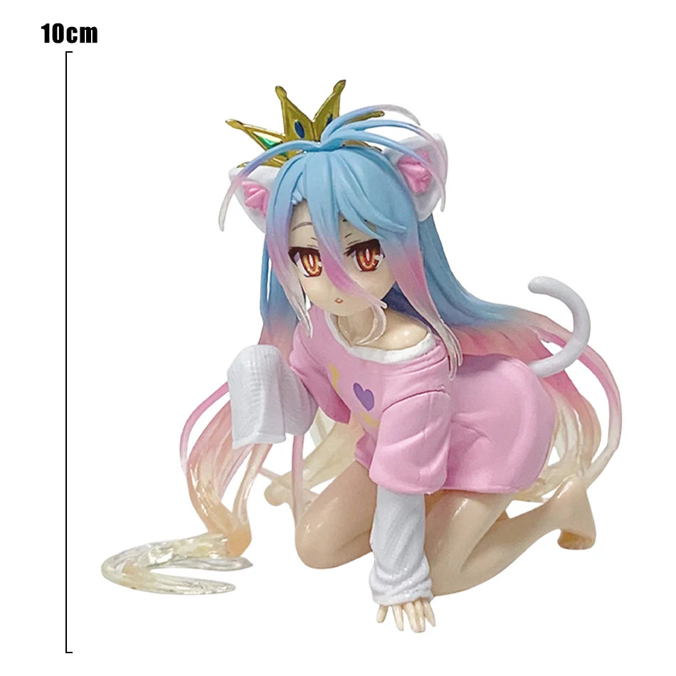 Anime NGNL No Game No Life Weiß " 10CM Shiro PVC Modell Actionfiguren Modellsammlung Ornament Spielzeug Weihnachtsgeschenk Auf Lager Heiß