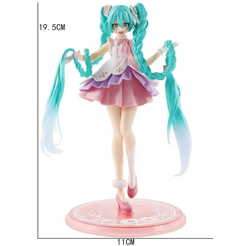 Anime Figurine Hatsune Miku PVC Model Doll Ornament Cute Desktop Display Decoration Anime Character Peripheral Gift Toy Figurine