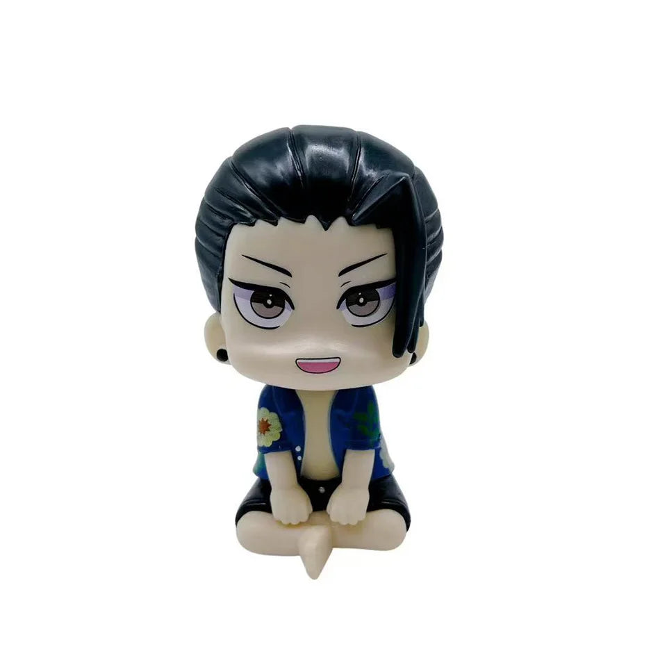 Anime Cute Fushiguro Toji Jujutsu Kaisen Figure Gojo Satoru Action Figure Q Version Doll Geto Suguru Statue 10cm PVC Model Toys