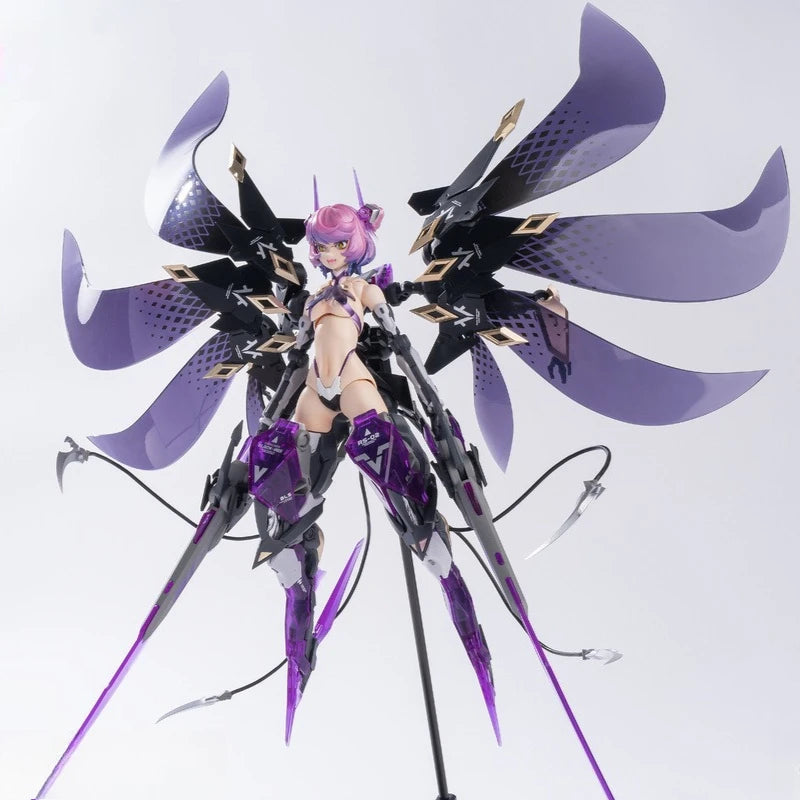 Hechengzhizao Original Rosado Project Series Starflower-Black Iris Figure Assembly Desktop Ornament Model Toys Collectible Model