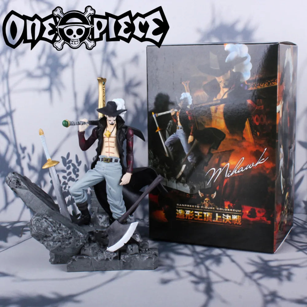 One Piece Figure Daimaru Series Marineford Battle Mihawk Statue, Warlord Film Edition Collectible Model