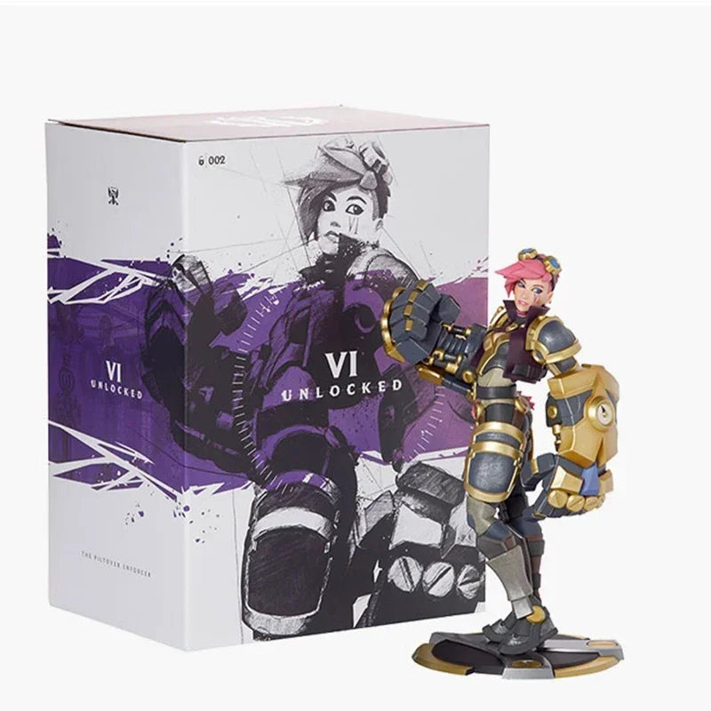 Hot League Of Legends Game Periphery Figure The Piltover Enforcer Vi Jinx Medium Sculpture Action Figure Model Collectible Gift
