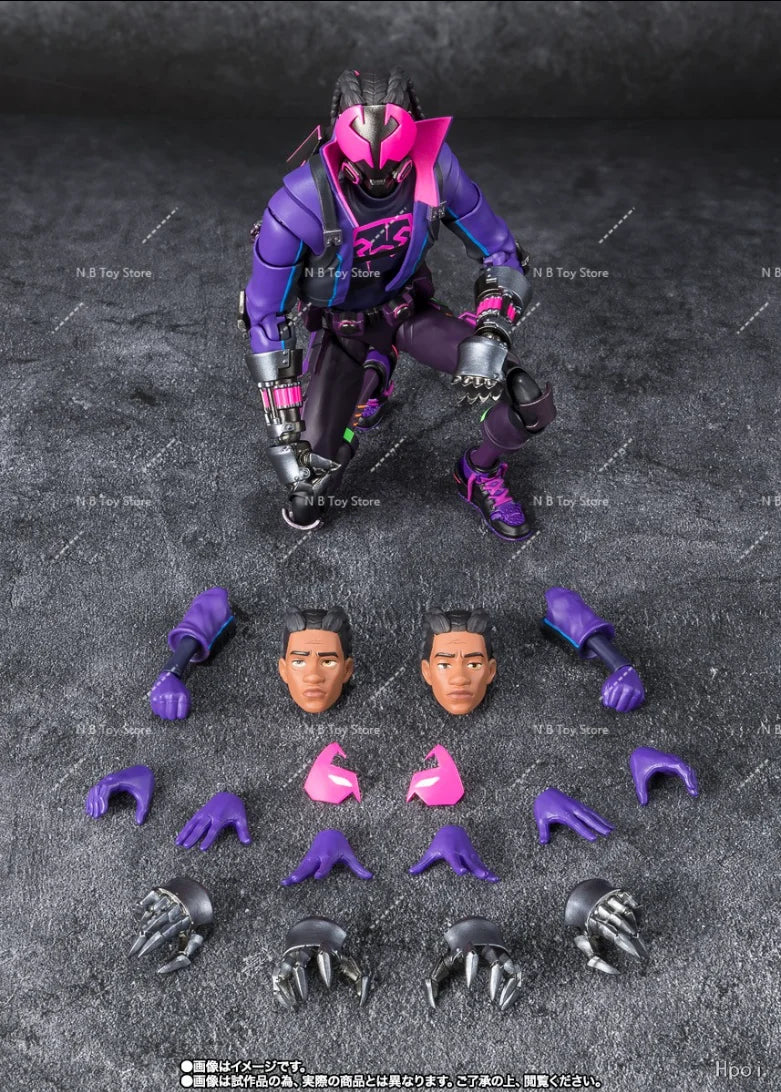【100% Original】BANDAI Spider-Man: Across The Spider-Verse - Miles G. Morales - S.H.Figuarts Garage Kit Anime Cartoons Gifts Toys