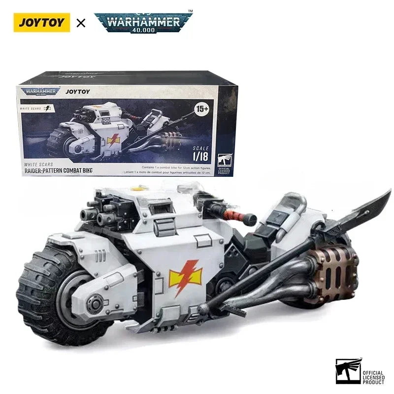 In Stock JOYTOY 1/18 Action Figure 40K White Scars Intercessors and Bike Anime Collection Military Model Toy