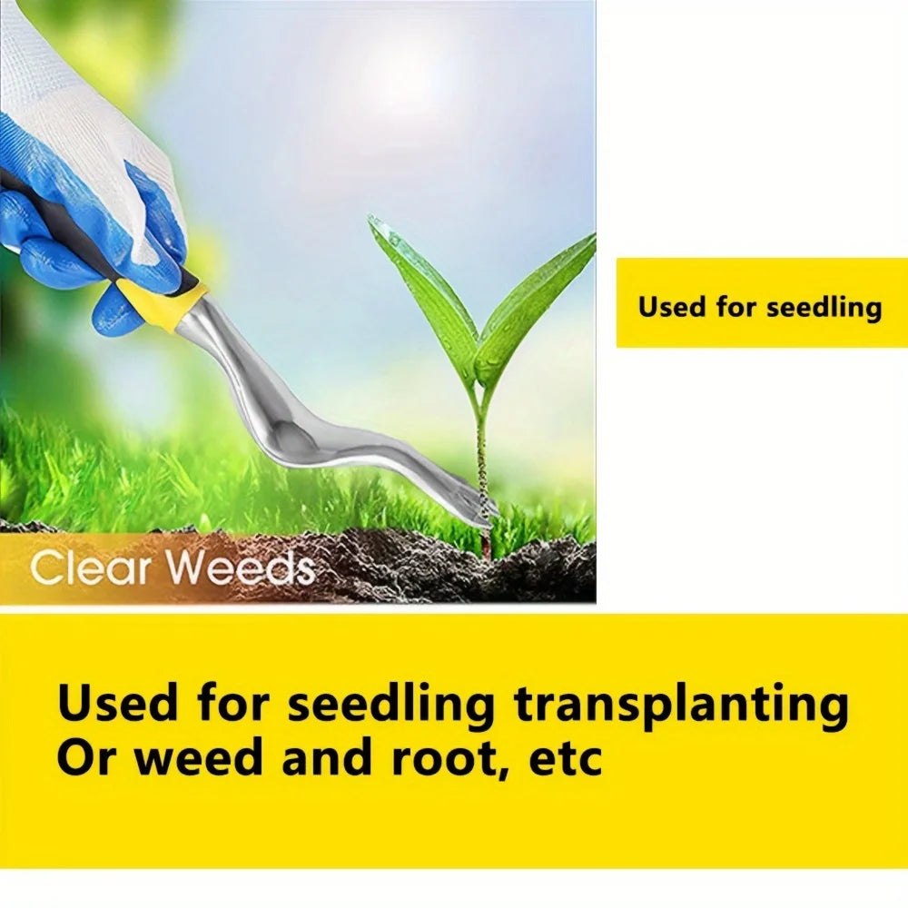 Hand Weeder Tool, Garden Weeder Digging Tool with Ergonomic Handle for Weed Removal and Farm Transplanting