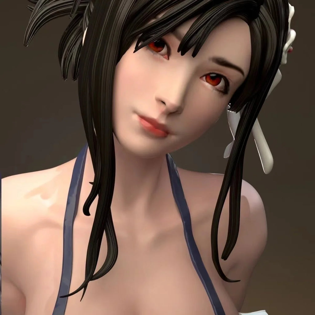 High Precision Resin White Model Final Fsy Tifa Anime Assembly Figure 3D Printing Collectible Statues Adult Toys