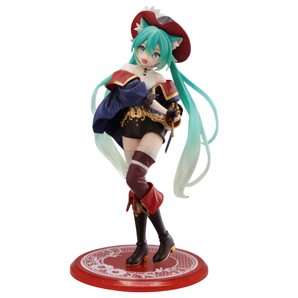 New Hatsune Miku Anime Figure Wonderland PVC Model Action Toy Thumbelina Ver. Desktop Decoration Dolls Ornaments Collection Gift