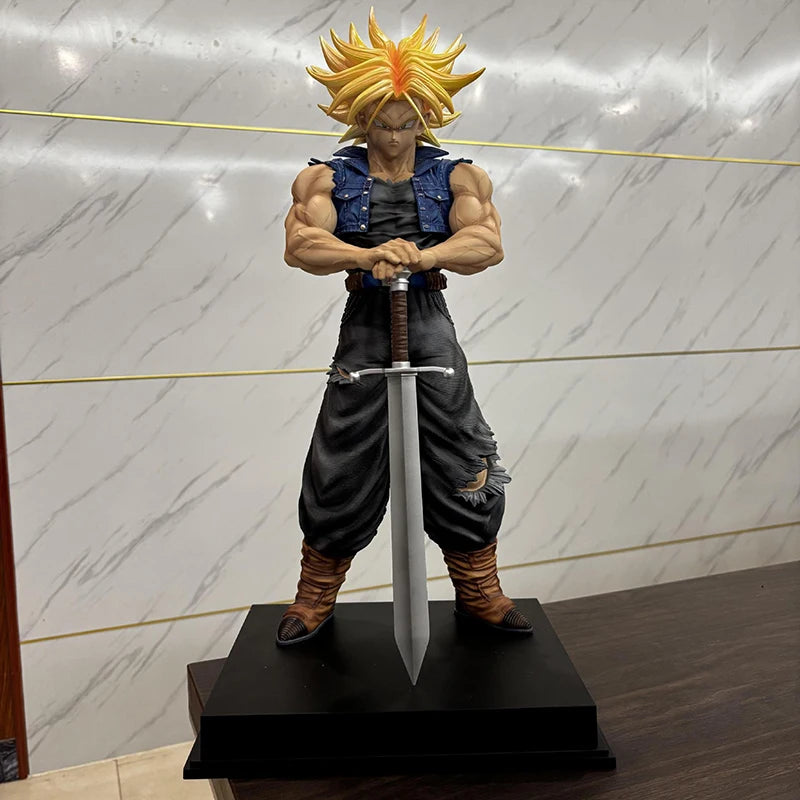 53cm JT Statue Dragon Ball Z 2% Trunks Torankusu Future Super Saiyan Large Size Action Figures Collection Mode Doll Toy Gift