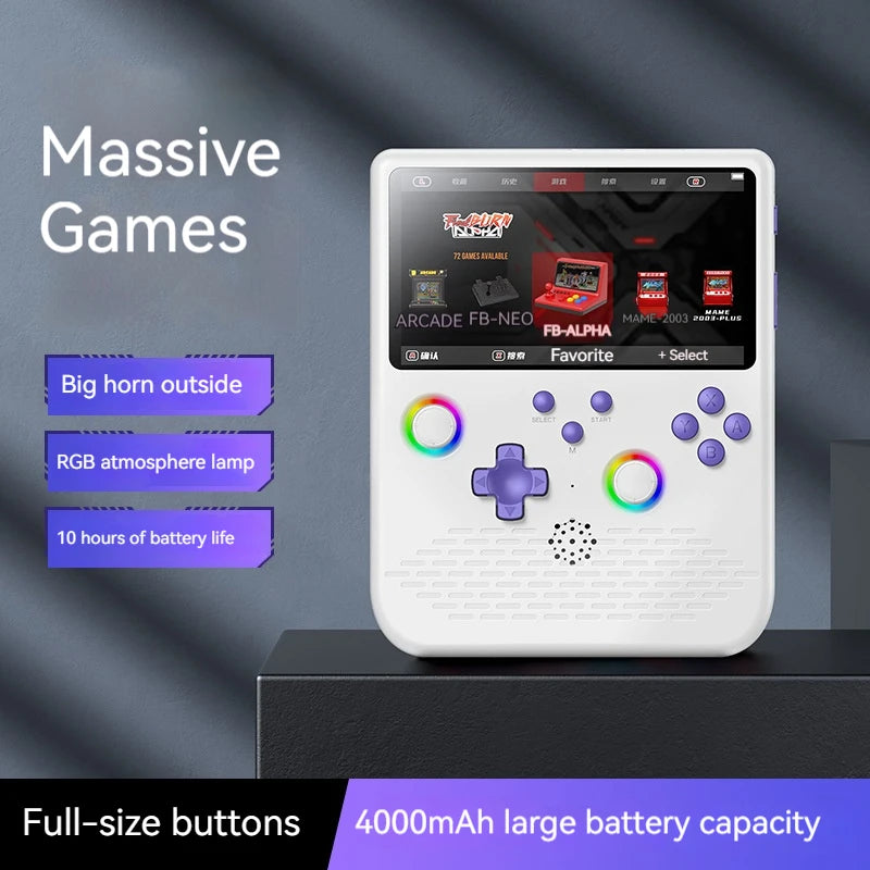 Retro Handheld Games Console Portable Retro Gaming Console Linux System 5.0-inch IPS Screen HD Output 64GB 20000+ Retro Games