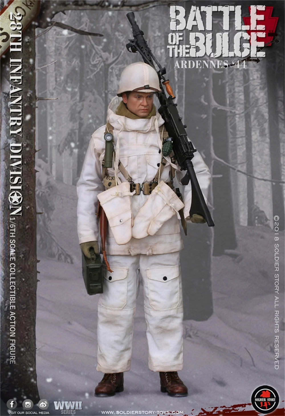 1/6 SoldierStory SS111 US. Army 28th Soldier Action Figure Winter Snow Full Set Moveable Action Figure Gift For Fans Collect