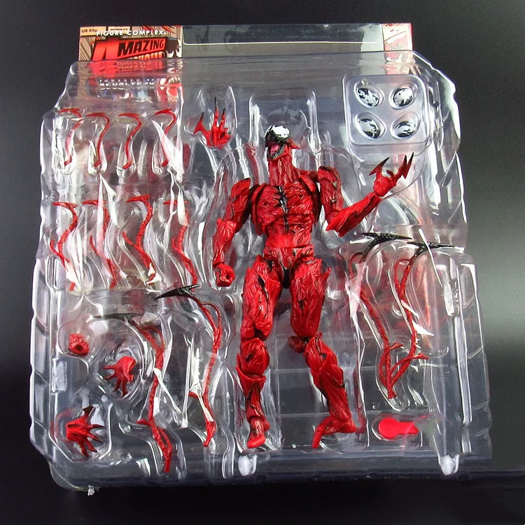 AMAZING YAMAGUCHI Carnage Venom Spider Man Marvel Legends Actionfigur Gelenkbewegliche Gesichtsänderung Statue Modell Kinder Spielzeug Geschenk