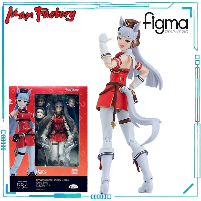 Max Factory Genuine Figma Series PrettyDerby Anime Gold Ship and Mejiro McQueen Proportional Humanoid, All Age,movable Model Toy