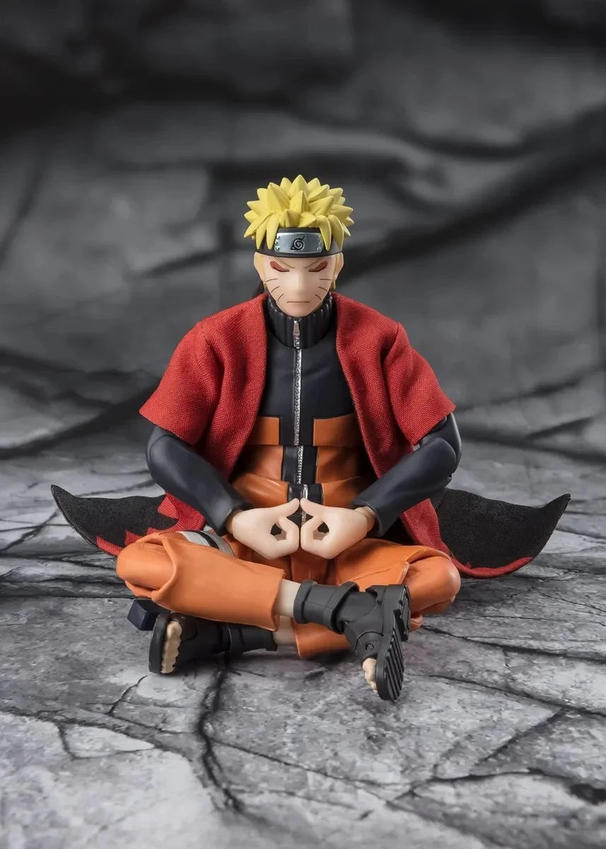 Original Bandai Naruto Figure S.H.Figuarts SHF Uzumaki Naruto Sage Action Model Toys Gift