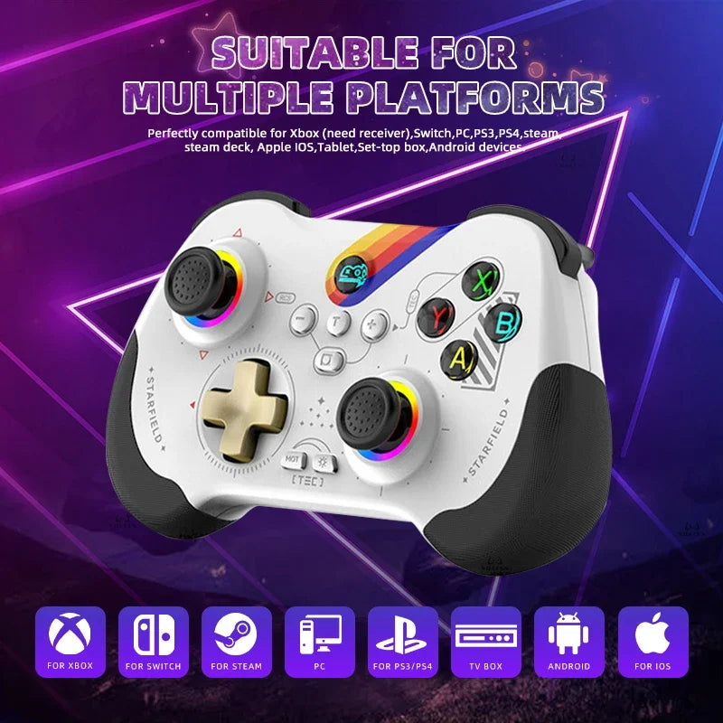 Mobile Game Controller for iPhone and Android with RGB Light,Support Play PS Remote Play, Switch Steam and More