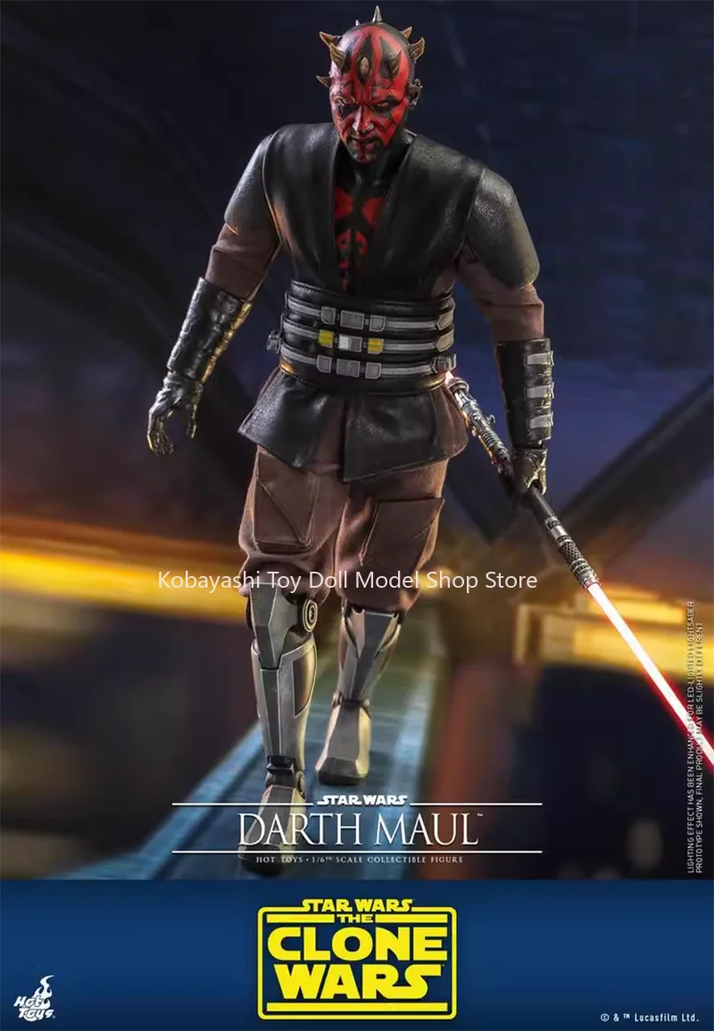 In Stock Hottoys Ht 1/6 Tms024 Star Wars, The Clone Wars Darth Maul Action Figure Model Toy 29cm Collectible Ornament Gift