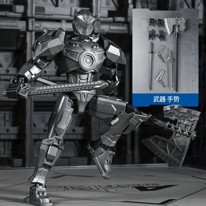 Lucky 13 Multi Joint Action Figure Knight Justice Shield Mecha Toy Model Robot Doll Gift for Boys