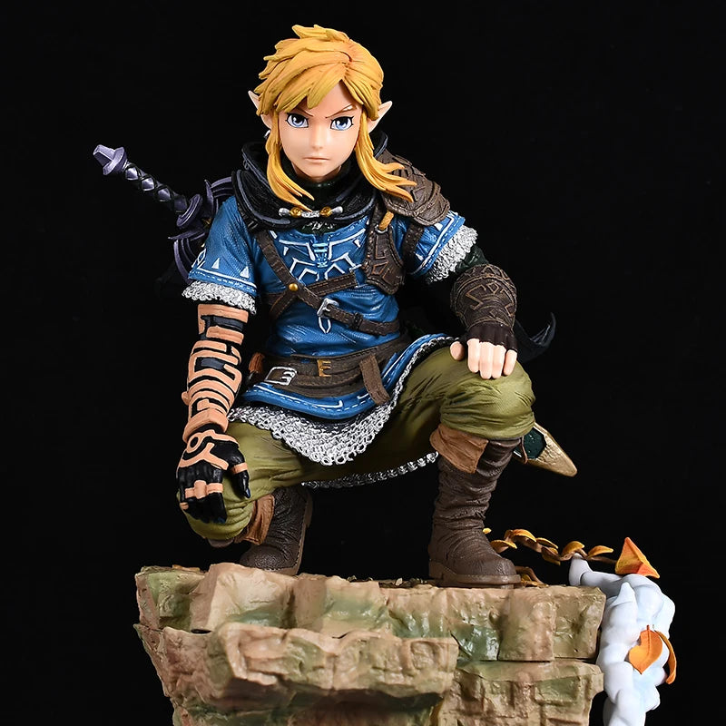 38CM The Legend Of Zelda Figure Link Figures Statue Anime Periphery Model Dolls Desk Decoration Kids Toy New Year Gifts