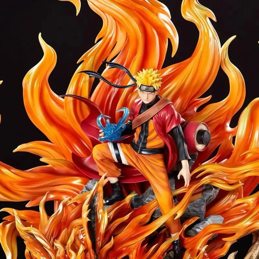43cm Gk Bandai Naruto Uzumaki Kurama Mode Anime Action Figure PVC Model Toy Statue Collection for Home Decor Fans Birthday Gift