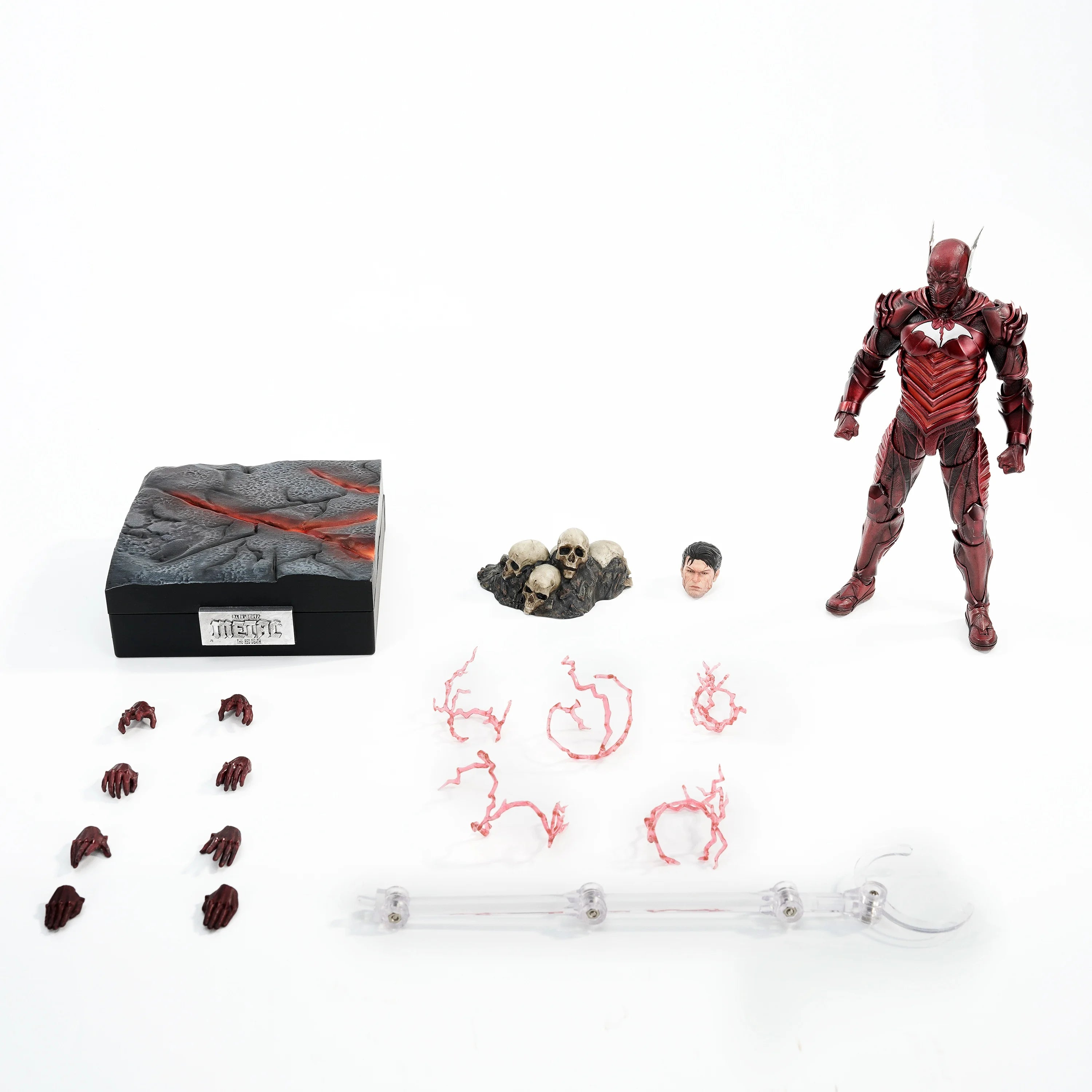 Liangpin Manufacturing Red & Black Death Metal Upf Batman Movable Action Figure Wilderness Culture Collectible Handcraft Figurin