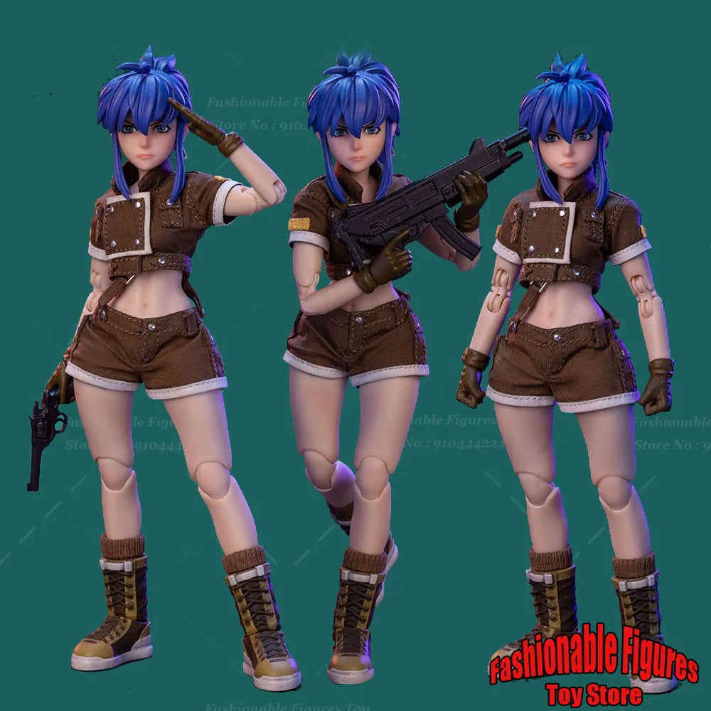 TUNSHI STUDIO 1/12 Female Soldier Leona Heidern With Double Head Sculpt Special Effects 6Inch Action Figure Body Toys