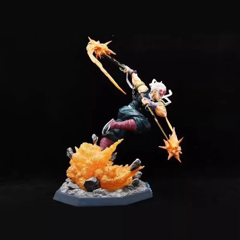 37 cm Dämonentöter: Kimetsu No Yaiba Figur Uzui Tengen kann leuchten Anime-Kollektion Modell PVC-Desktop-Ornamente Kindergeschenke Spielzeug