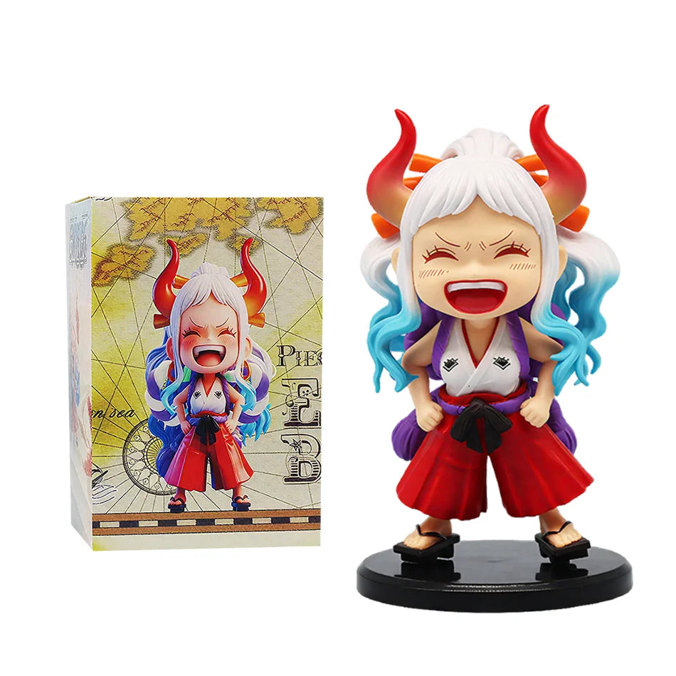 One Piece 13cm Anime Figure One Piece Monkey D Luffy Roronoa Zoro Kawaii Toys Q Figural Nendoroid Car Decoration PVC Model Gift