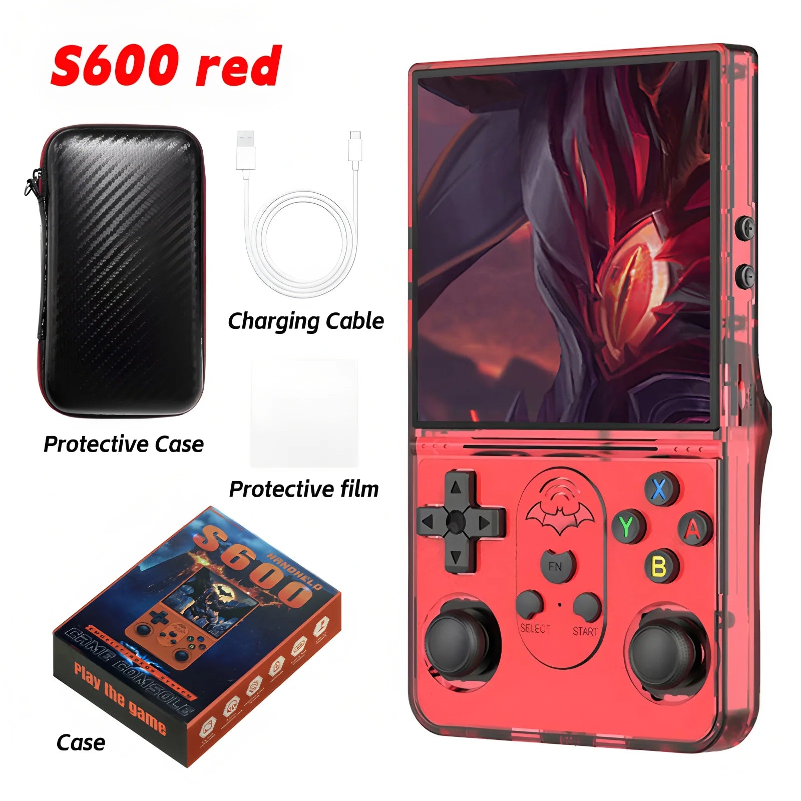 Open Source S600 Retro Handheld Video Game Console  Linux System 4.0 Inch IPS Screen Portable Game Player 18000+ Games Gift