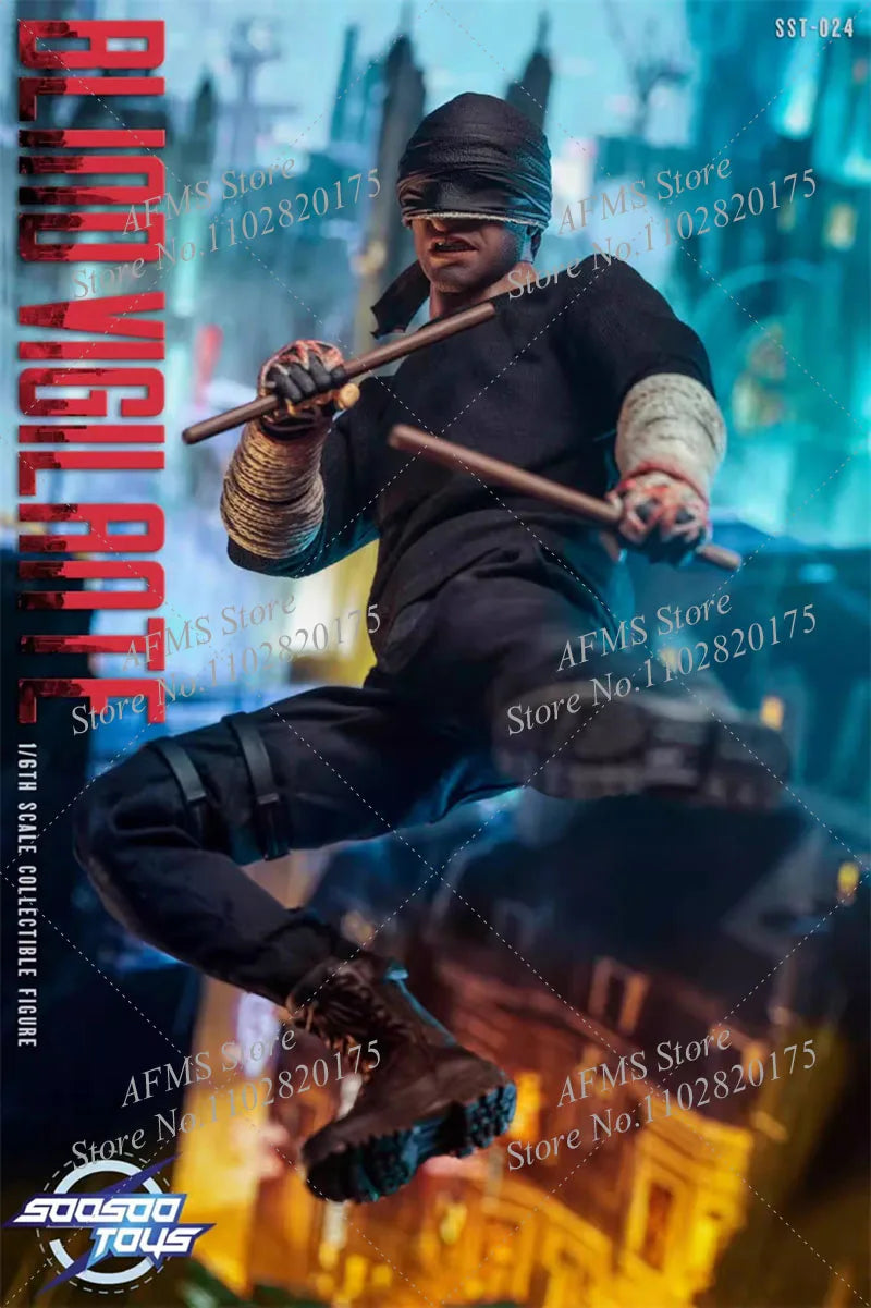 Soosootoys Sst-024 1/6 Scale Collectible Figure Daredevil Classic Comics Super Blind Hero Full Set 12" Men Soldier Action Figure