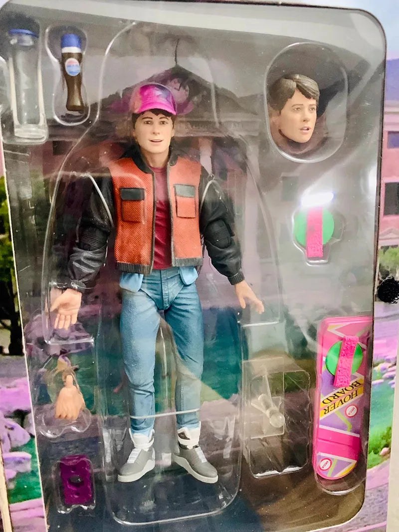 NECA Back to the Future 2 Figure Martin Action Figuras Film 35th Anniversary Figurine Collection Model Ornament Peripherals Gift