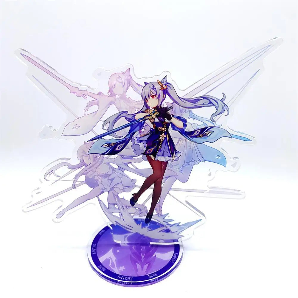 Anime Figur Genshin Impact Furina Arlecchino Xiao Yae Miko Yelan Acryl Stand Modell Platte Schreibtisch Dekor Stehende Zeichen Fans Geschenk