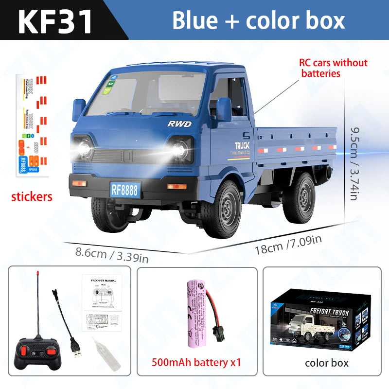 ZWN 1:16/1:18 RC CAR Simulation Drift Climbing Truck Led Light Small Cargo Remote Control Electric Toy Model for Kids Gifts