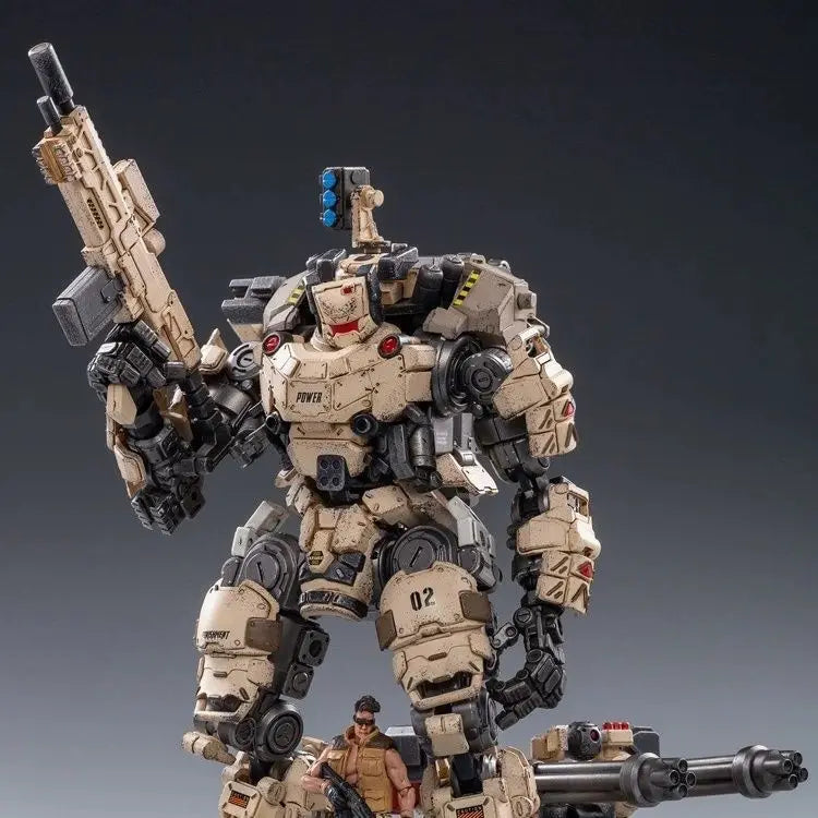 Official Genuine Joytoy Mecha, Steel Bone Robot Toy, Full Articulation Indust Equipped  Military Style Collectible Action Figure