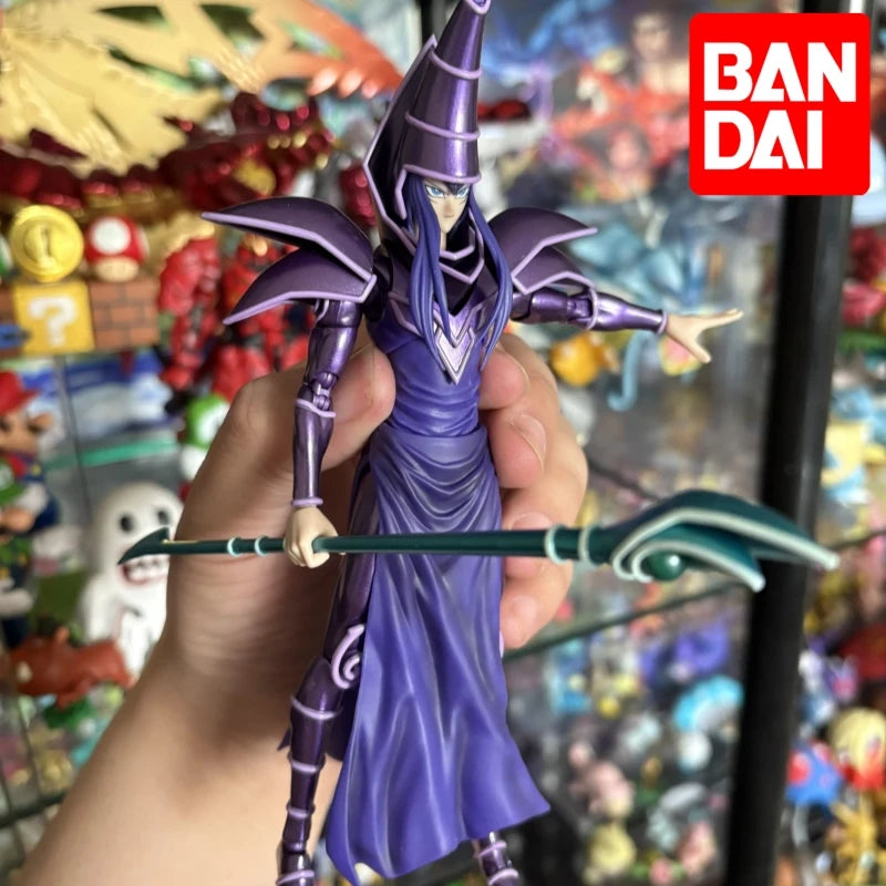 Original Bandai SHM 1/12 Yu-Gi-Oh! Duel Monsters Yugi Muto Black Magician Action Figure Collection Model Toys Gifts in Stock