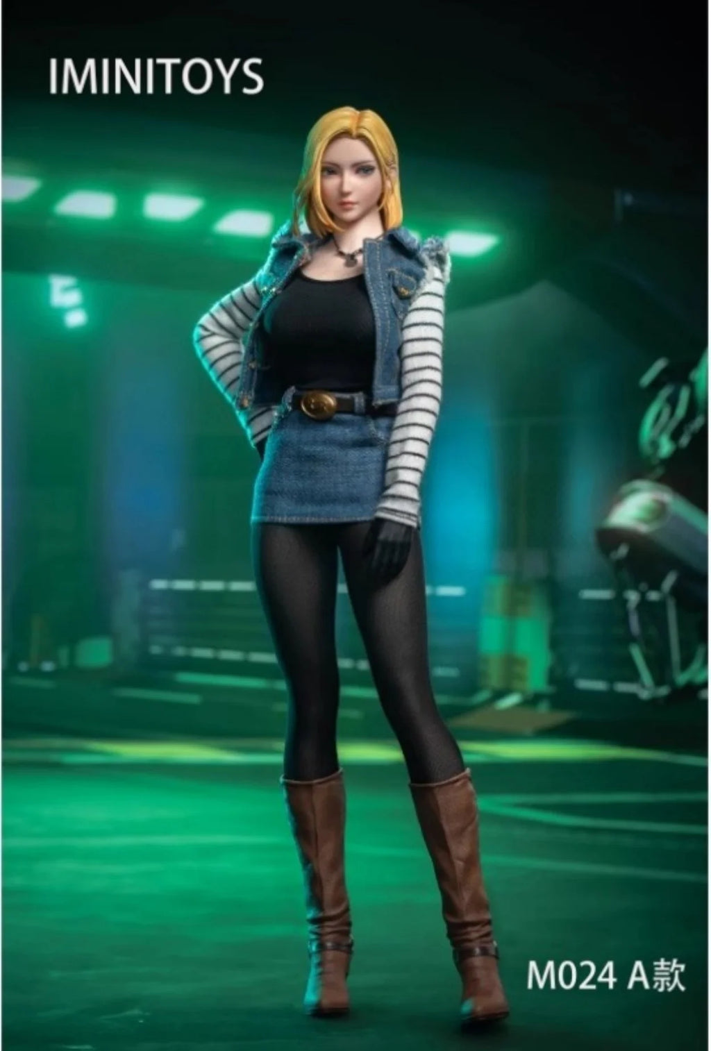 Iminitoys M024 1/6 Lazuli Denim Clothing Suit & Head Sculpt Model Fit 12'' Figure Body