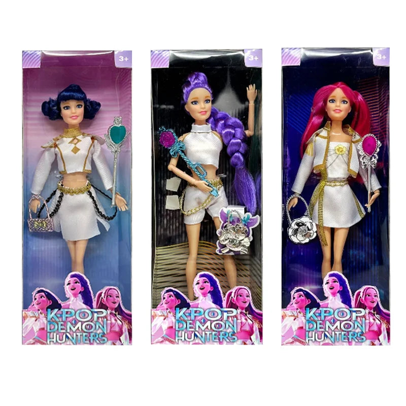 2026Hot Sell With Delicate Texture Anime 30CM K-Pop Demon Hunters Doll Vinyl Toy Rumi Mira Zoey Birthday Surprise Gift For Girls